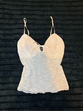 Delicate Lace Cami Tank Top - Light Pink